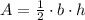 A = \frac{1}{2}\cdot b\cdot h