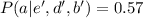 P(a | e' , d' , b') = 0.57