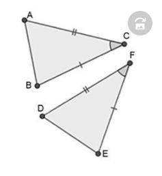 Which of the following pairs of triangles can be proven congruent by SAS?

A. (Image 1)
B. (Image 2)
