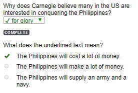 What does the underlined text mean?

O The Philippines will cost a lot of money.
The Philippines wil