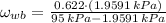 \omega_{wb} = \frac{0.622\cdot (1.9591\,kPa)}{95\,kPa-1.9591\,kPa}
