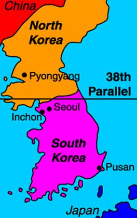 Definition:  this is the name given to the strip of land that runs roughly along the 38th parallel i