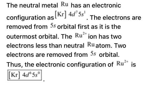 Give the full electron configuration of the ion Ru2+