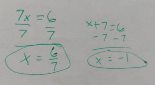 Distribute

-5(2x + 7) 
4(-3x + 6) 
Equations: Solve for the variable (show all work – circle answer