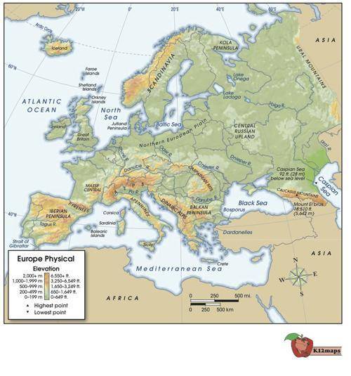 What is the geographical difference between southern europe and northeastern europe