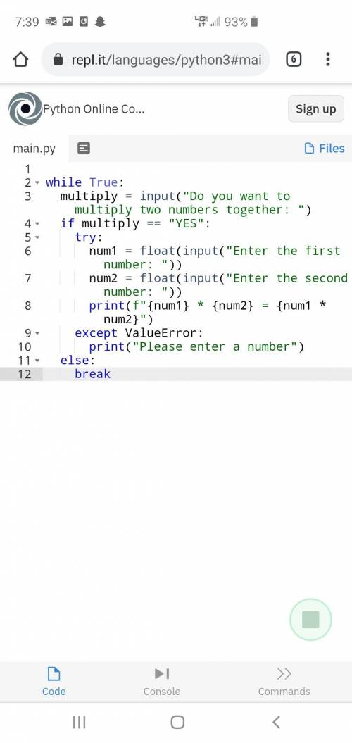 (PYTHON)

Ask the user if they want to multiply two numbers entered from the keyboard. If they type