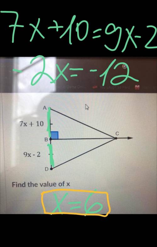 Help need to find the value of x triangle