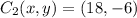 C_{2} (x,y) = (18,-6)