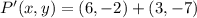 P'(x,y) =(6,-2) +(3,-7)