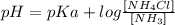 pH=pKa+log\frac{[NH_{4}Cl]}{[NH_{3}]}