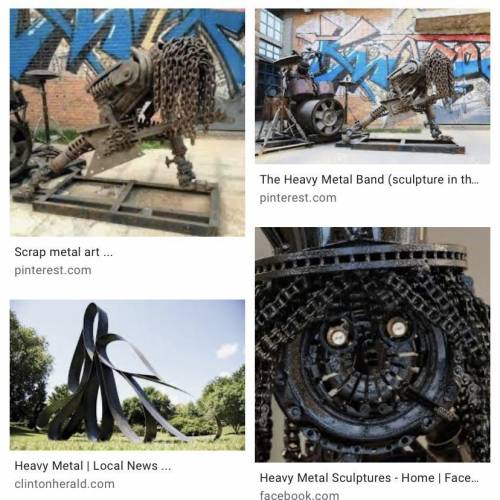 Can someone give me an idea a draw of heavy metal sculpture pls, it’s urgent I need to draw