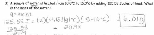 What is the total number of joules required to freeze a 10 g sample of water at 0°C?

show work if p