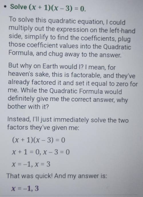 Will all four ways or methods can be used in solving any quadratic equation? Please explain as you g