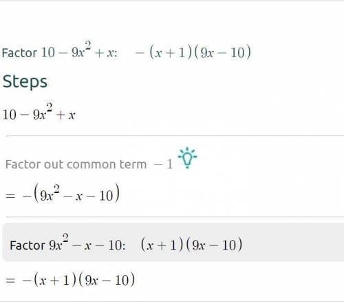 Rewrite the following polynomial in standard form -10-9x^2+x