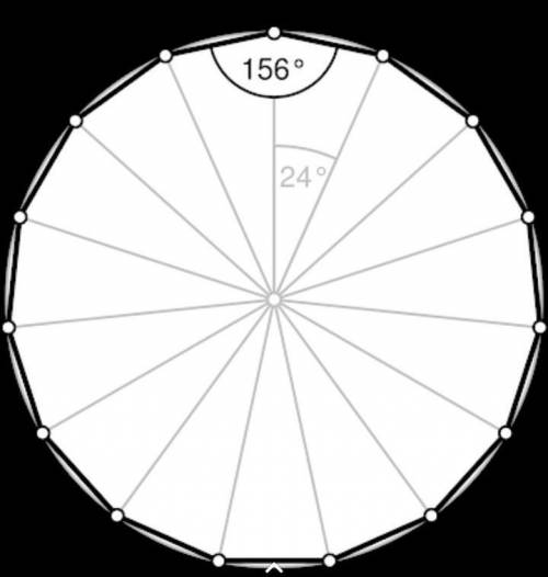 What is the measure of each interior angle of a regular 15 sided polygon￼?