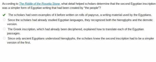 According to The Riddle of the Rosetta Stone, what detail helped scholars determine that the second