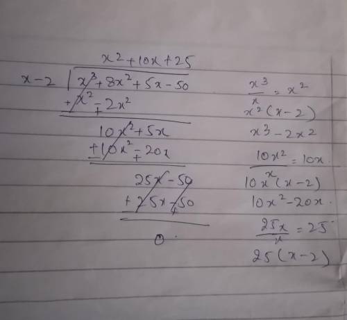 What is the factored form of the function f(x)=x^3+8x^2+5x−50?