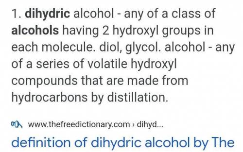 What are dihydric alkanols