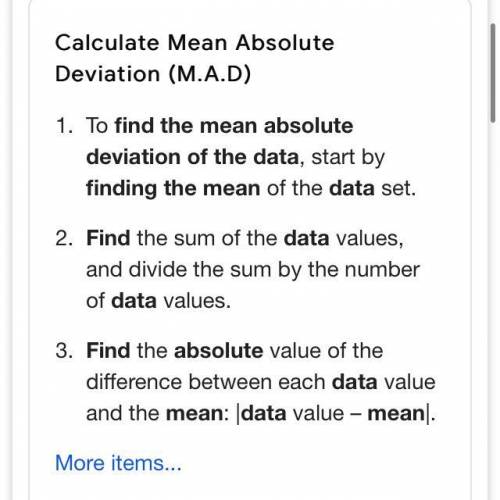 The mean of a data set is 16. What is the absolute deviation of a data point at 19?
