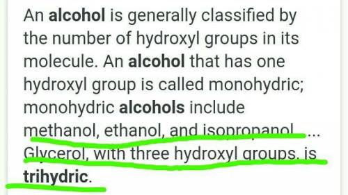 Examples of trihydric alcohol​