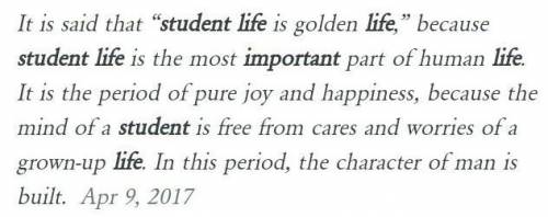 Why students life are important?