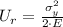 U_{r} = \frac{\sigma_{y}^{2}}{2\cdot E}