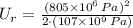 U_{r} = \frac{(805\times 10^{6}\,Pa)^{2}}{2\cdot (107\times 10^{9}\,Pa)}