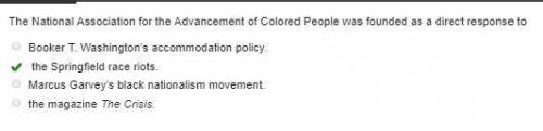 The National Association for the Advancement of Colored People was founded as a direct response to