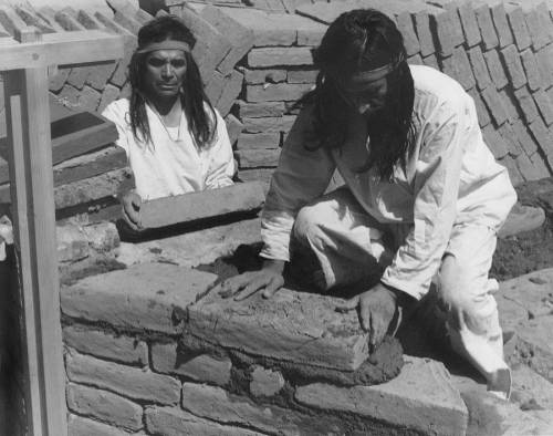 Sun dried mud bricks used to build homes in the desert southwest