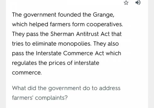 What did the government do to address farmers complaints?