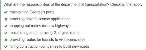 The primary focus of the Georgia Department of Transportation is

monitoring and
protecting the
stat