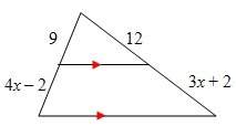 What is the value of x in the diagram  a.1/2 b.4/21 c.2 d.4