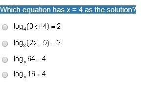 Which equation has x = 4 as the solution?