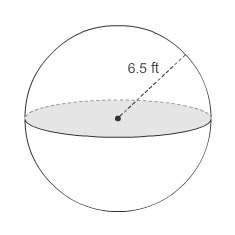 What is the exact volume of the sphere?  56.3¯π ft³ 274.625π ft³ 366.16¯π ft