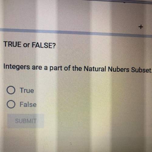 True or false integers are a part of the natural numbers subset
