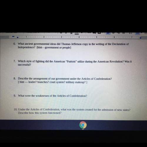 With these 5 questions for u.s history: )