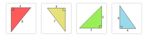 :( ! -arrange the following right triangles in order from least to greatest, acc