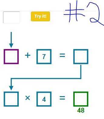 try entering a number in the first box to start the chain reaction.  goal: at the end