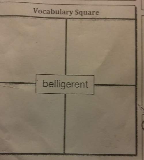 Need vocabulary square belligerent i can't take a picture so need 4 answers