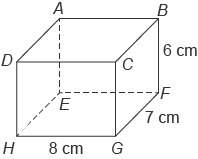 This rectangular prism is intersected by a plane that contains points b, d, h, and f.