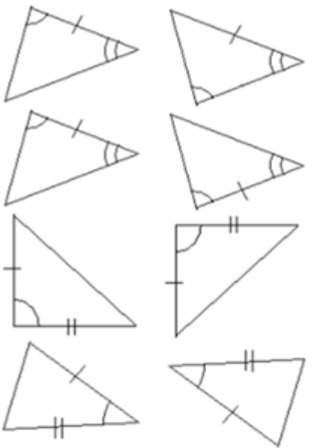 Which pair of triangles is congruent by asa?