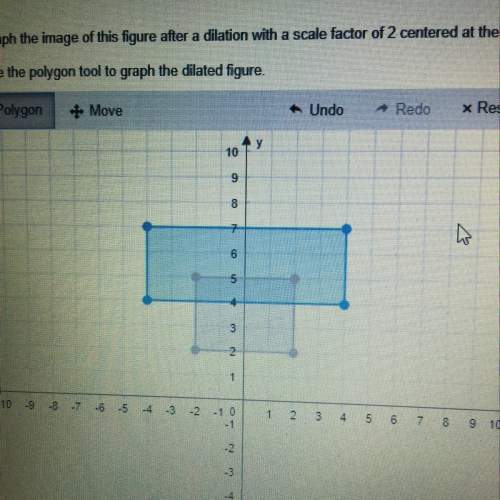 Check my work  graph the image of this figure after a dilation with a scale factor of 2 cente