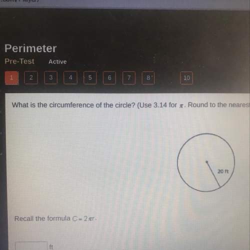 If the diameter of a circle is 20ft. what is the circumference?