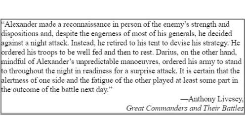 The last sentence of the passage hints of what outcome?  a.there is no battle