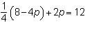 What is the value of p in the equation?