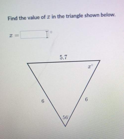 Find the value of in the triangle shown below.