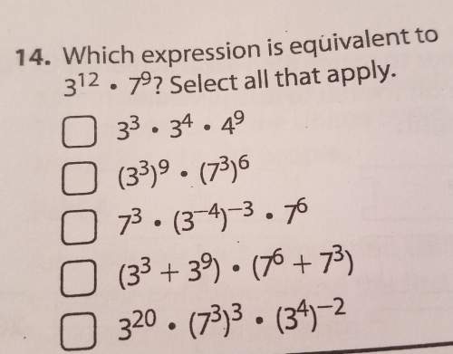 Which expression is equivalent to 3^12 • 7^9