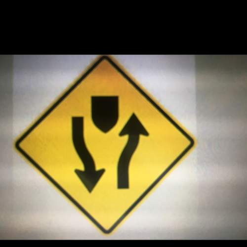 What does this sign mean?  a. side road is ahead b. stay on the right side of the roadwa
