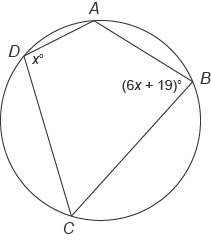 Will mark brainliest. need math asap quadrilateral abcd  is inscribed in this circle.&lt;