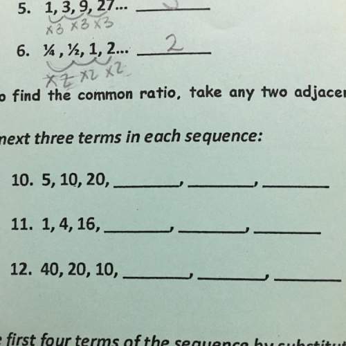 Find the next three terms in each sequence